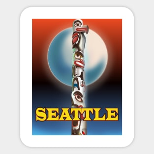 Seattle Travel Poster Sticker